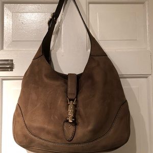 Gucci Jackie hobo brown suede shoulder bag